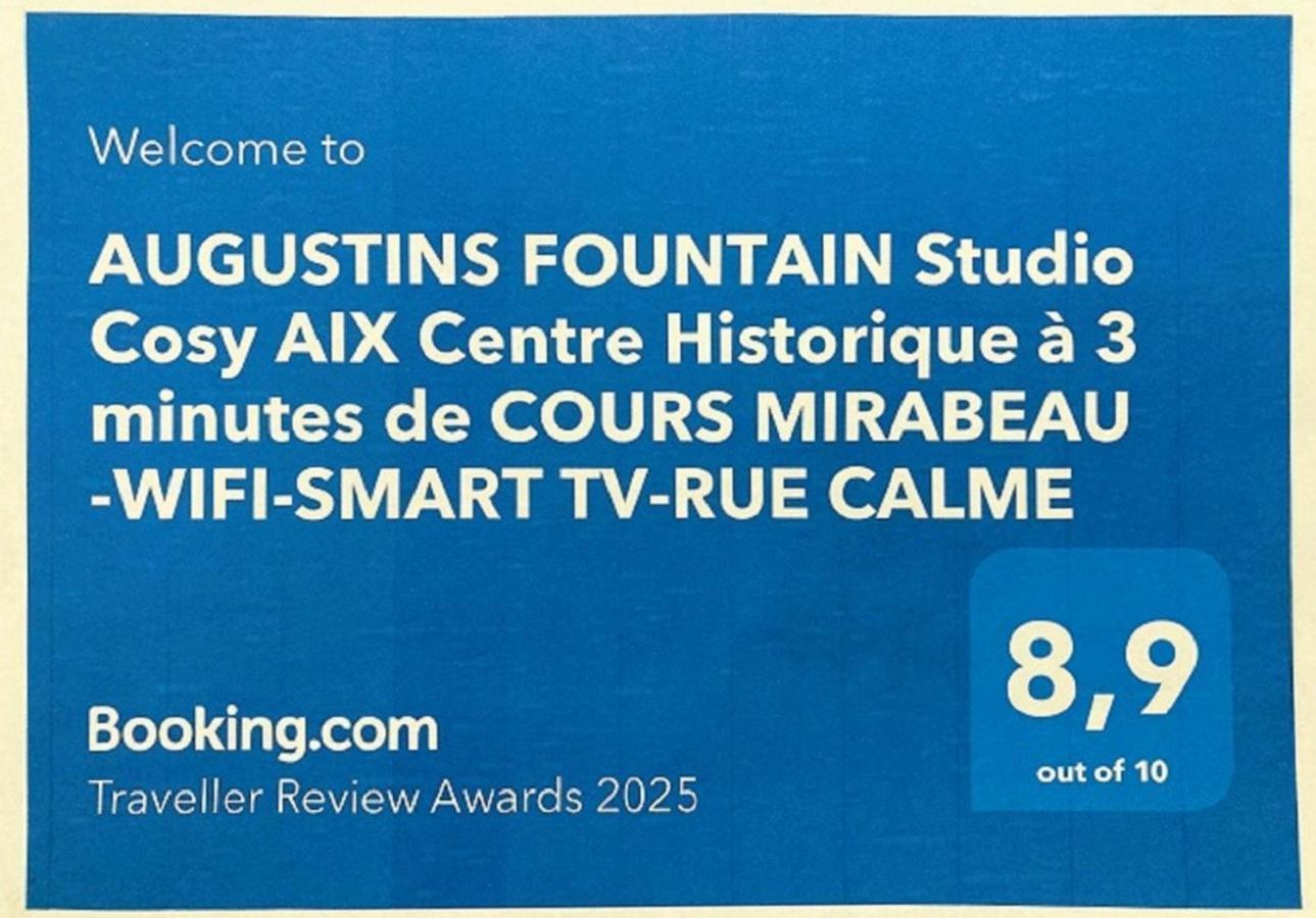 Appartement Augustins Fountain Cosy Aix Centre Historique A 3 Minutes De Cours Mirabeau -wifi-smart Tv-rue Calme